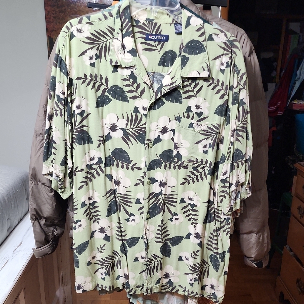Puritan Green Hawaiian Shirt